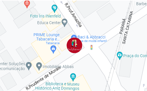 Mapa do endereço da loja